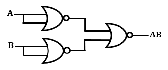 AND Gate Symbol Using NOR Gate-SemiBD