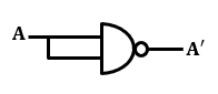 NOT Gate Symbol Using NAND Gate-SemiBD